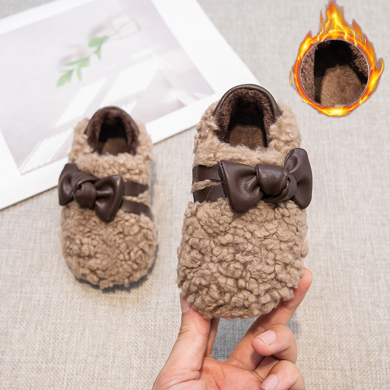 休闲女童毛毛鞋2025冬季儿童鞋子女孩公主鞋加绒宝宝棉鞋豆豆鞋,童鞋/婴儿鞋/亲子鞋,棉鞋,淘宝优惠券,粉丝福利购,淘宝优惠卷