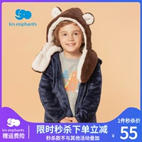 Коралловая бархатная детская толстовка с капюшоном подходит для мужчин и женщин для девочек, удерживающая тепло трикотажная куртка, комплект, пуховик