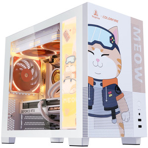 鑫谷 孟菲斯青春版 橘猫机箱 橘影橙猫次元垂直风道 暗影紫猫机箱