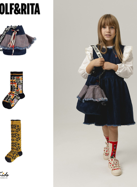 5ZShinyee▲wolf rita aw25秋冬新款便捷牛仔包包儿童袜子