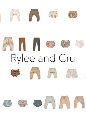 4Z清仓 rylee and cru 儿童纯棉印花短裤 休闲裤 长裤 花苞裤