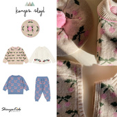 毛衣针织帽子裤 6ZShinyee 子 aw25女童针织衫 开衫 konges slojd