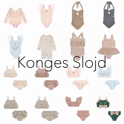 4折清仓 konges slojd 儿童连体泳衣亲子款泳装北欧风 分体泳衣裤