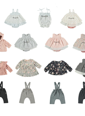 3Z清仓 西班牙petit indi儿童衬衫连衣裙吊带裙背带裤毛毛外套