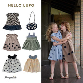 lupo 6ZShinyee hello SS25春夏儿童背心裙女童波点连衣裙包包