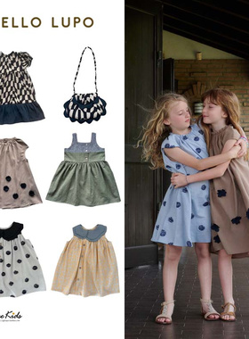 6ZShinyee▲hello lupo SS25春夏儿童背心裙女童波点连衣裙包包