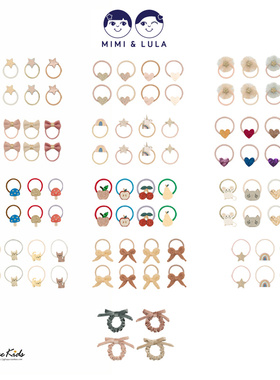 Shinyee▲mimi lula aw25新款女童卡通发圈爱心蝴蝶结发绳头绳