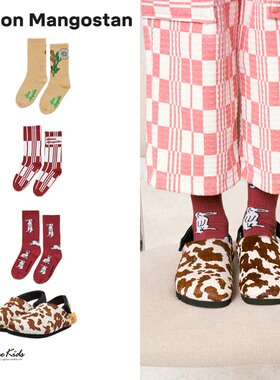 Shinyee▲maison mangostan aw24儿童袜子短袜 时髦加绒拖鞋