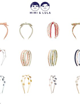 Shinyee▲mimi lula ss26春夏女童爱心樱桃双层发箍蝴蝶结头箍