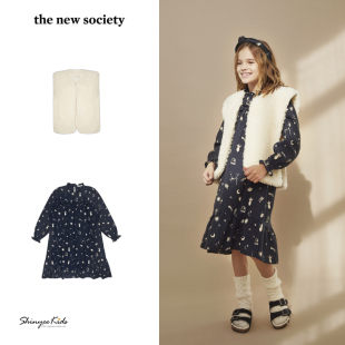 the new society Shinyee aw22儿童长袖 连衣裙羊毛马甲套装