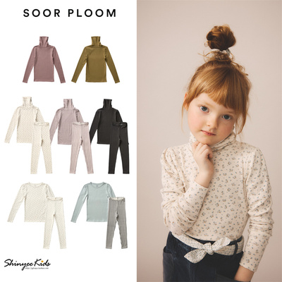 8ZShinyee▲soor ploom aw25秋冬女童长袖T恤打底衫打底裤家居服