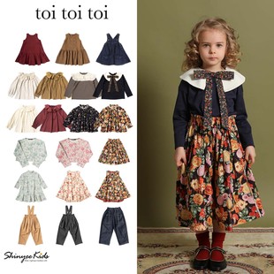 背带裤 7ZShinyee 背带裙连衣裙开衫 aw25秋冬儿童衬衫 toitoitoi