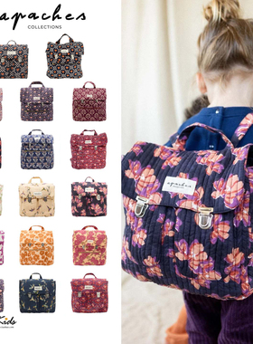 Shinyee▲apaches aw25新款儿童双肩包法式印花亲子款书包背包