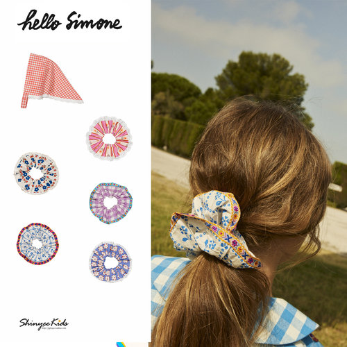 75ZShinyee▲hello simone ss26春夏儿童大发圈花边头绳法式头巾
