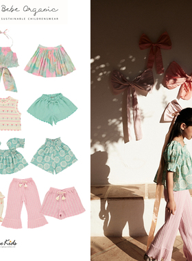 5ZShinyee▲bebe organic ss25女童吊带衫背心半裙衬衫短裤喇叭裤