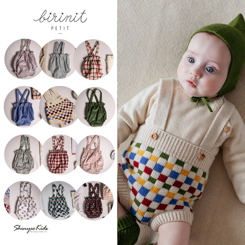birinitpetit儿童背带裤短裤