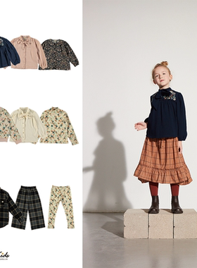 Shinyee▲coco au lait aw23儿童长袖衬衫卫衣T恤打底衫长裤