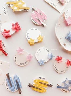 Shinyee▲Rae 儿童手工发夹蝴蝶结星星小女孩发卡发绳发圈发饰