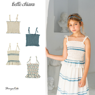 5ZShinyee▲belle chiara ss23地中海风儿童吊带衫背心