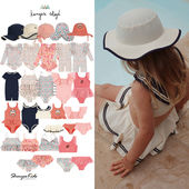 6ZShinyee 连体泳衣比基尼遮阳帽 ss25儿童吊带泳装 Konges slojd