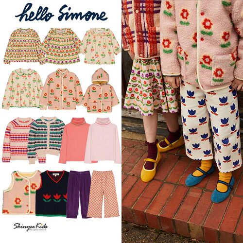 Shinyee▲hello simone aw24儿童衬衫毛衣针织衫打底衫马甲长裤