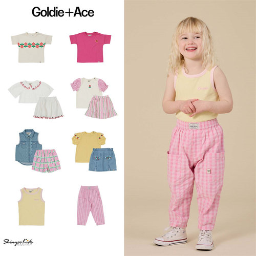 5ZShinyee▲goldie ace ss26春夏女童T恤背心半裙短裤休闲裤子
