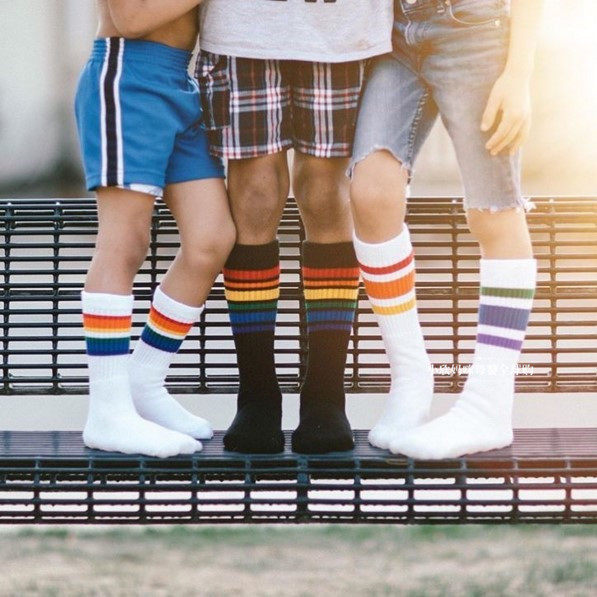 清仓不退换 pride socks彩虹袜男女宝儿童中高筒袜子亲子袜美国产|msdalam kategori Kanak-kanak/Bayi/Keluarga dipasang, sarung kaki kanak-kanak (0-16 tahun) - dari Buy2taobao.com untuk memberikan perkhidmatan ejen Taobao profesional membeli
