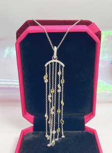 s925纯银项链IPROMISE经典丛林瀑布群镶欧美轻奢小众流苏套链项链