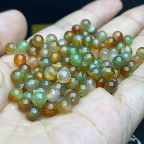 天然孔雀玛瑙圆珠散珠