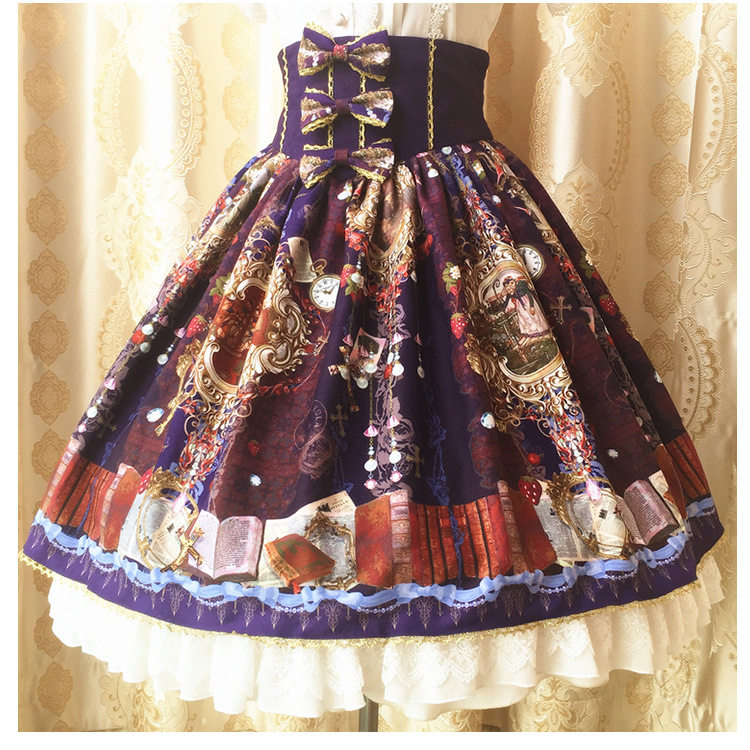 Brocade Garden Original Lolita Lolita Spring and summer court Retro printing Lace Pendulum SK bow skirtin the Women's clothing/Boutique , Skirts  category - from Buy2taobao.com to provide professional Taobao agent buy service