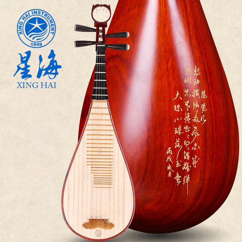 星海琵琶乐器花梨木专业演奏教学