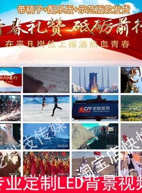 青春礼赞砥砺前行五四青年节演讲稿诗朗诵背景视频参考版230415