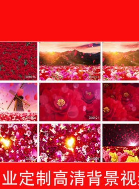 玫瑰也曾温柔过原唱背景视频251227大玫瑰红玫瑰LED大屏幕高清