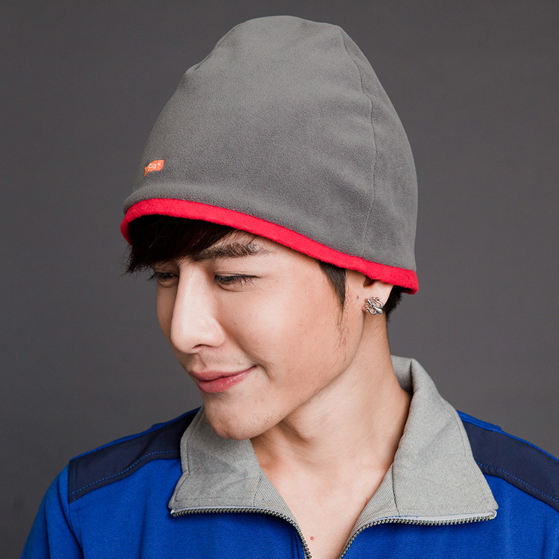 UVCity冬季休闲运动双层抓绒保暖帽子男女中年老年睡觉防寒包头帽