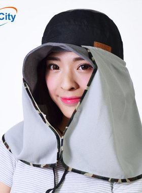 UVCity男女夏季户外防晒帽套护颈