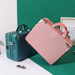 Hành lý tay nhẹ retro 16 -inch Mật khẩu du lịch khung xe nhỏ Túi mỹ phẩm lưu trữ nhẹ 14 -inch nữ va li du lịch giá rẻ vali du lịch nhỏ gọn