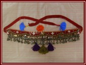 舞蹈服品牌设计肚皮舞手工精品条式 腰链BS29 部落丝绒腰封