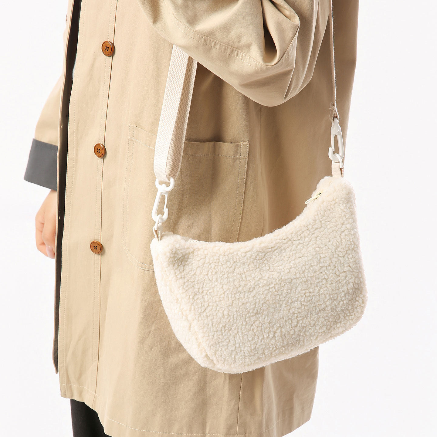 冬款羊羔绒斜挎包女2026新款小众毛茸单肩包时尚高级感纯色手机包,箱包皮具/热销女包/男包,单肩包,淘宝优惠券,粉丝福利购,淘宝优惠卷