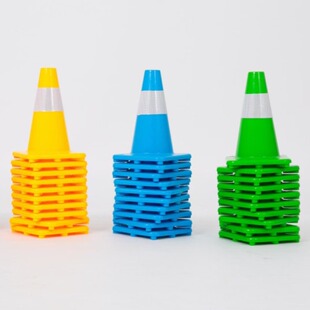 幼儿园路锥路障锥32cm雪糕筒锥形桶隔离墩道路儿童交通游戏玩具