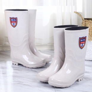 女成人中筒雨靴夏季 套鞋 时尚 胶鞋 水靴防滑耐磨厚底水鞋 回力雨鞋