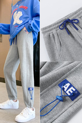 Official figure sportswear women's loose straight tube Harlan casual spring and autumn thin legged pants high street fashion pants