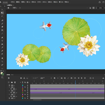 An动画制作flash动画制作代做成品动画二维animate动画设计an锦鲤