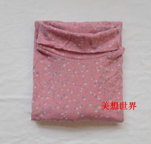 特价断码处理女款 纯棉 高领 两翻领 弹力印花打底衫保暖衣