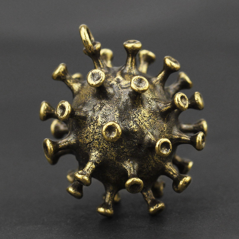 合金属实心个性另类创意摆挂件病毒模型饰品书包汽车钥匙圈扣嘻哈