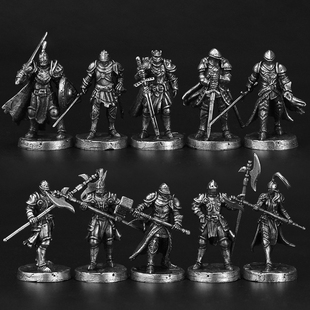金属战争军团事无畏板甲骑士兵人模型小玩具摆件手办桌面游戏棋子
