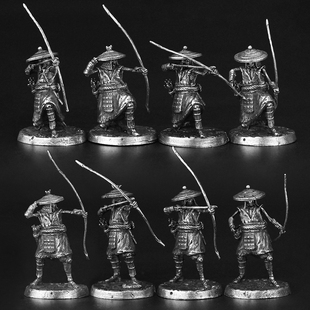 金属古代骷髅弓箭手鬼武士兵人模型手办玩具礼物棋子桌面游戏摆件
