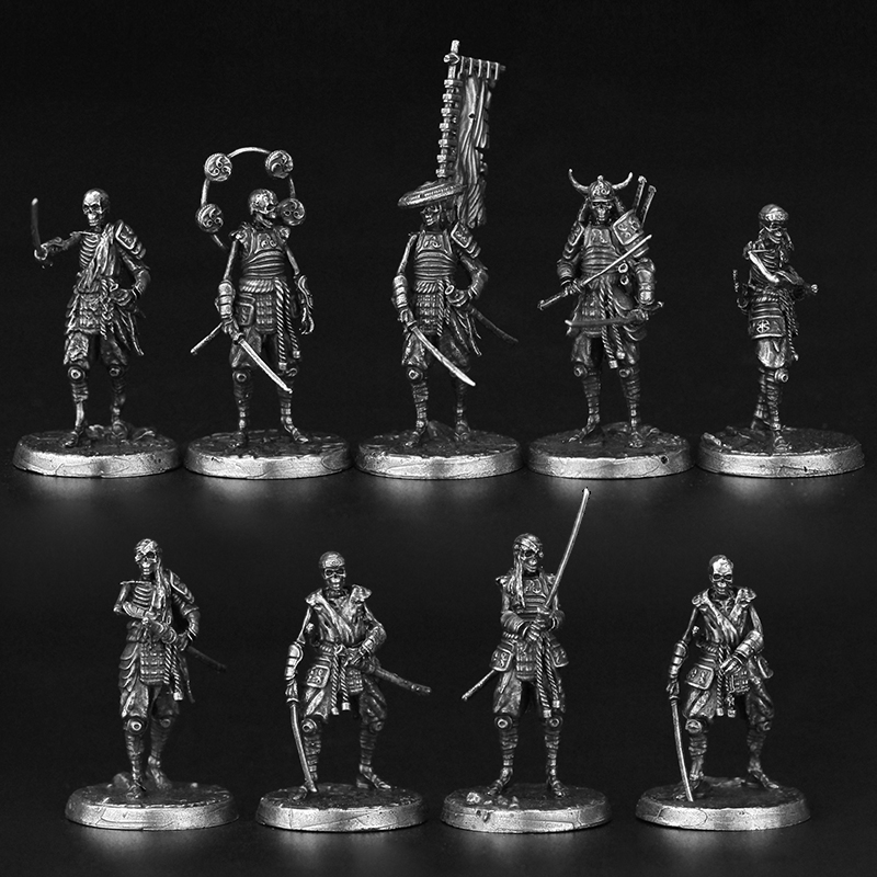 骷髅鬼武士兵人模型手办棋子
