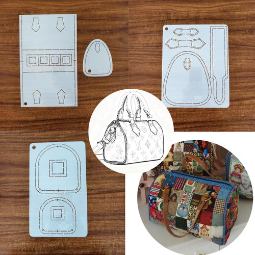 桐渊麻麻手工DIY描图工具拼布软模板 波士顿包模板 迷你款中号