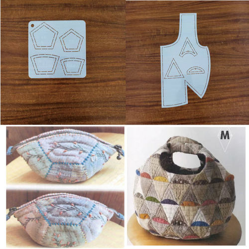 桐渊麻麻手工DIY描图工具拼布软模板 三角形五边形拼布包 胖胖包