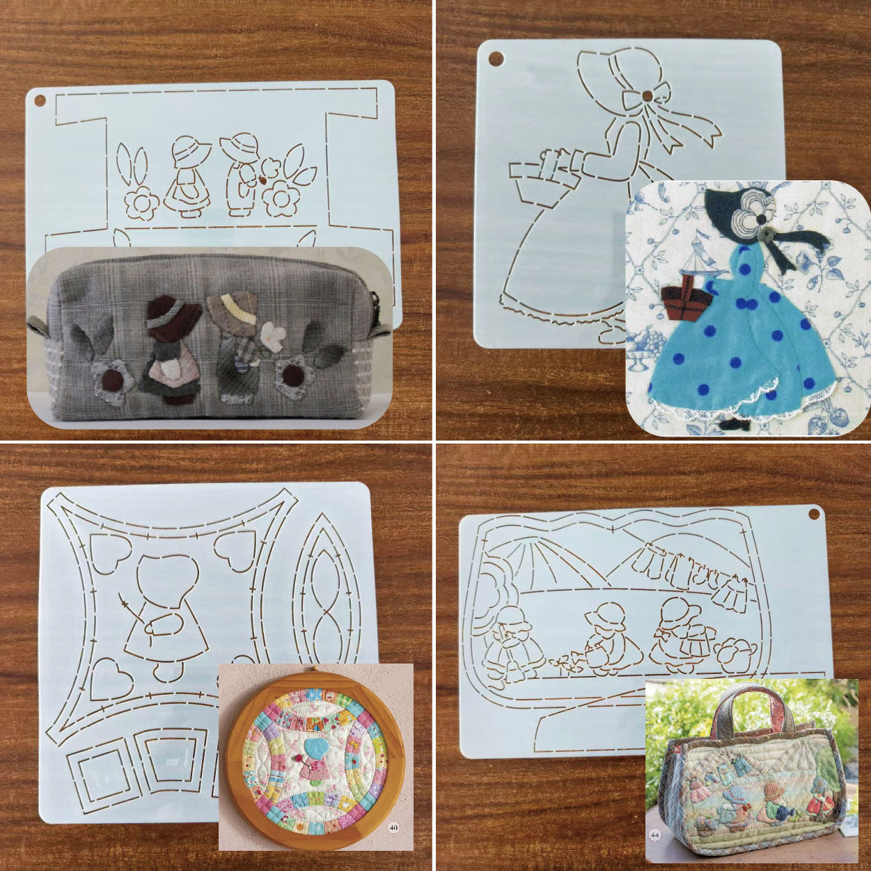 手工DIY描图工具拼布软模板 苏姑娘化妆包 托特包婚戒壁挂模板